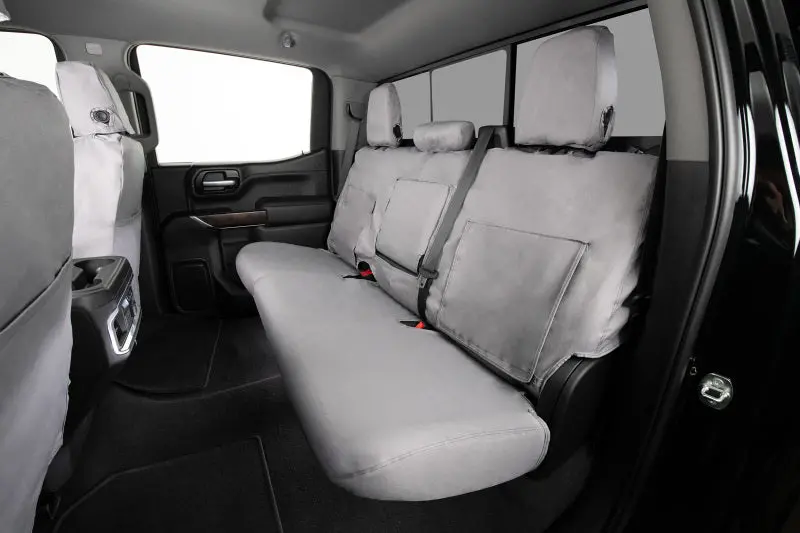 Covercraft Seatsaver Front Row Seat Covers – Custom Fit For 2002 Chevrolet/Gmc Regular Cab, Grey Polycotton Fabric 1