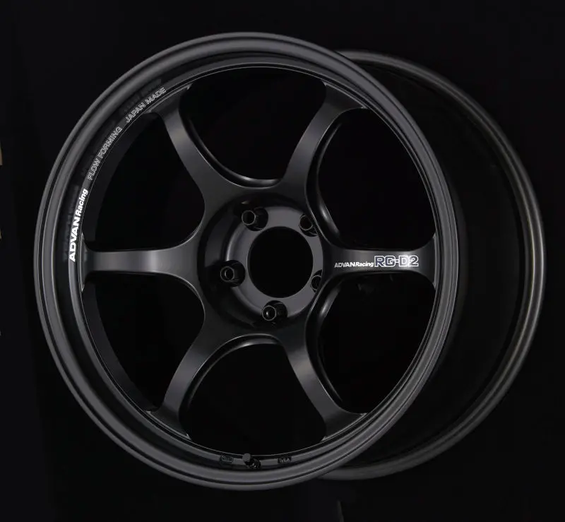 Advan Rg-D2 18X9.0 +45 5-100 Semi Gloss Black Wheel 1