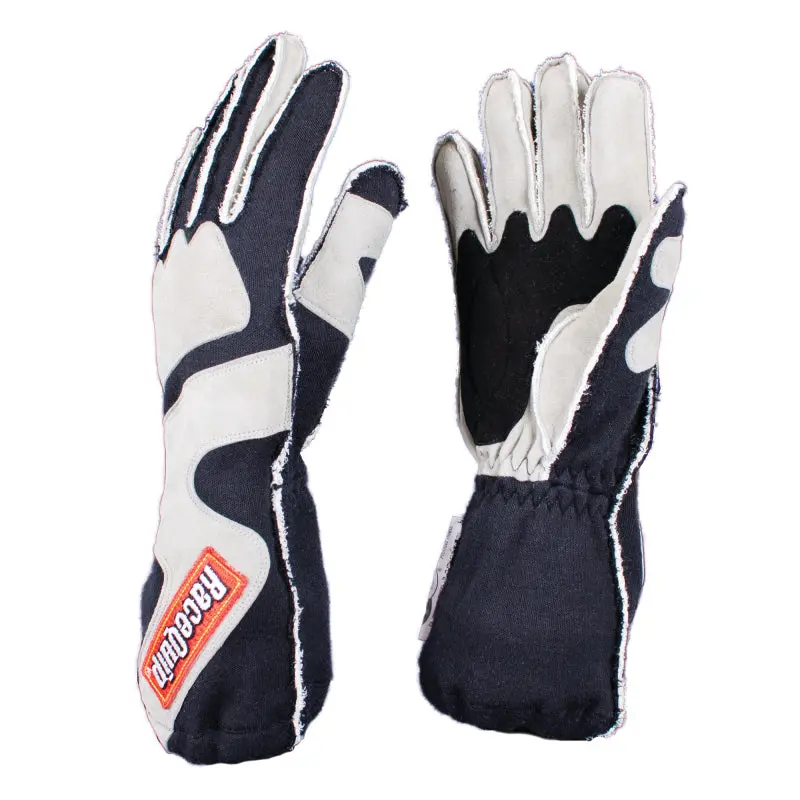 Racequip Sfi-5 Certified Racing Glove – Gray/Black Medium, Outseam Design With Secure Closure 1