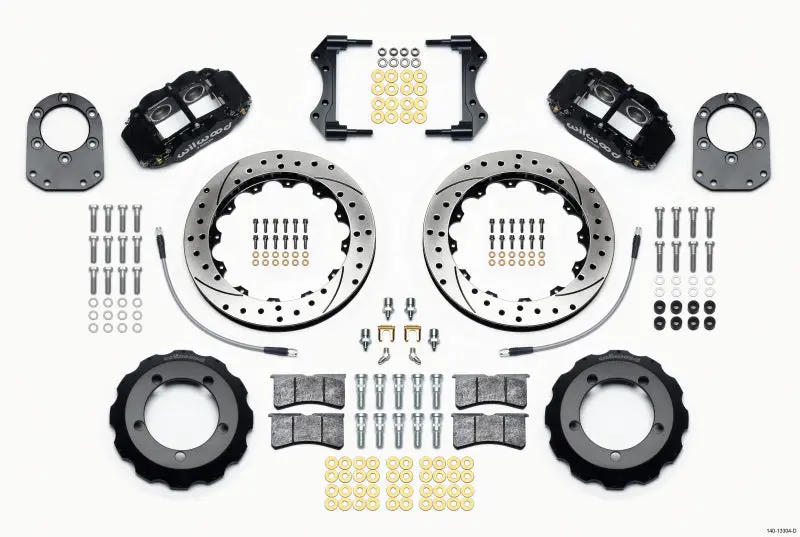 Wilwood Narrow Superlite 4R Front Hat Kit – 12.88" Drilled Rotor, Compatible With 1966–1975 Ford Bronco Dana 30/44 Axles 1