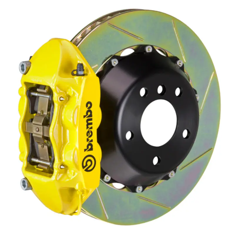 Brembo Gt Big Brake Kit For 2015–2019 Corvette Z06 (Excluding C7 Grand Sport) – Rear 4-Piston Calipers, 380X28Mm Slotted Two-Piece Rotors – Yellow Accents 1