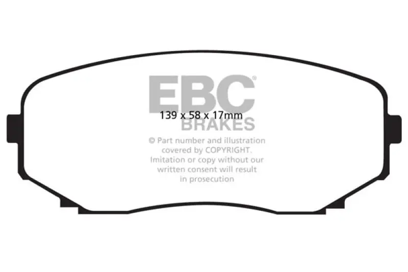 Ebc Extra Duty Front Brake Pads For 2011–2014 Ford Edge 2.0L Turbo 1