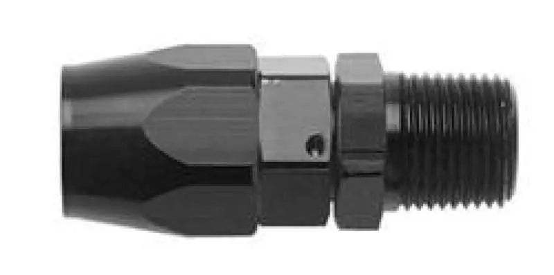 Fragola -8An Straight Hose End Fitting – 3/8-Inch Npt Thread, Black Anodized 1