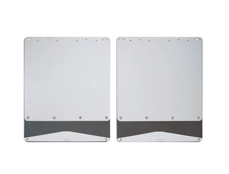 Putco Universal Rubber Mud Flap – Stainless Steel Trim Accent, 6-Inch X 10-Inch 1