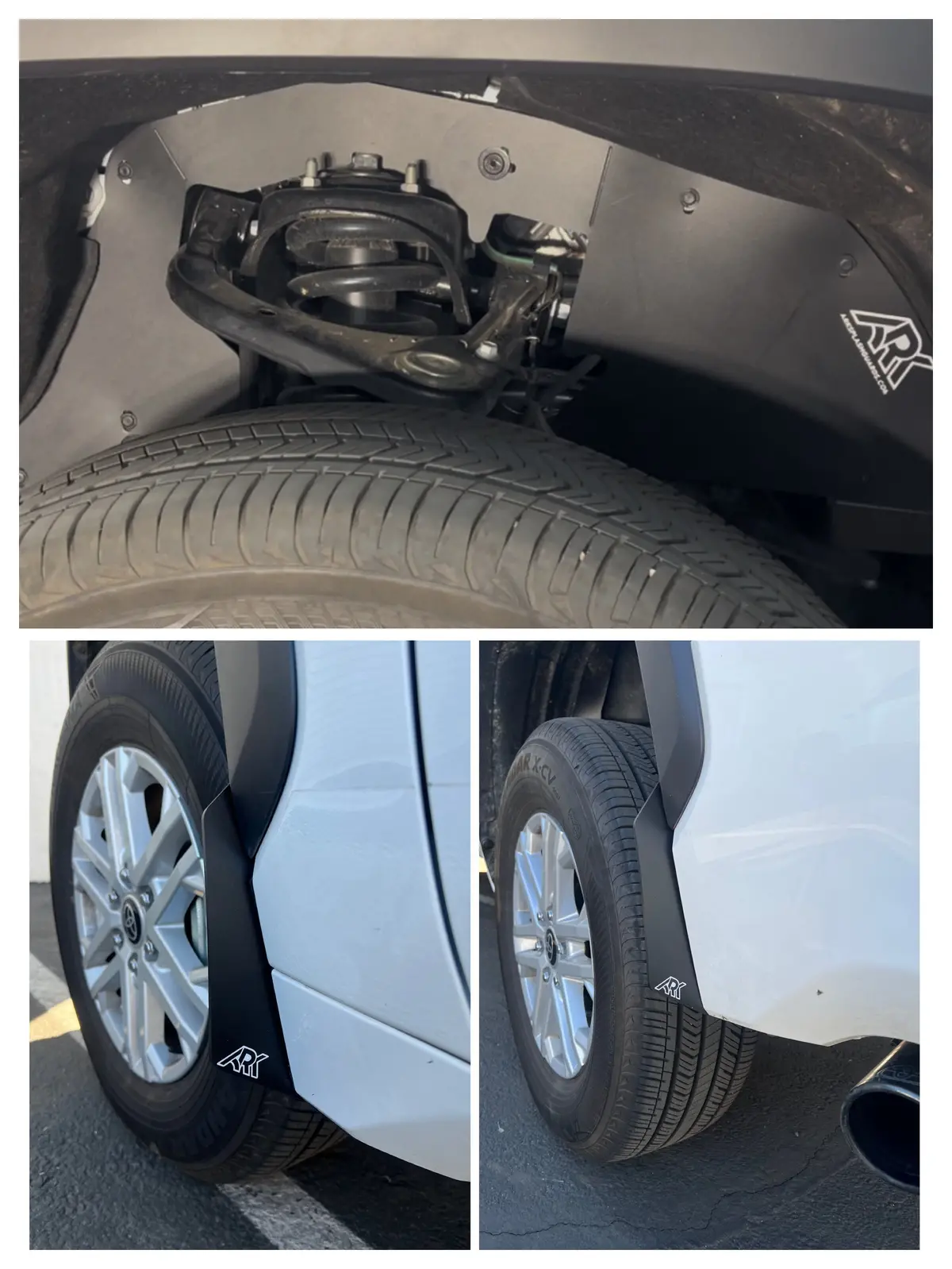 Ark Trixpoly Micro Flare Splash Guards For 2020+ Toyota Highlander 1
