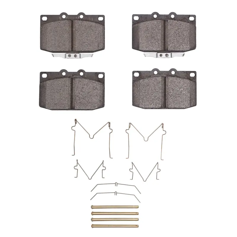 R1 Front Semi-Metallic Brake Pad & Hardware Kit For 1986–1991 Mazda Rx-7 1