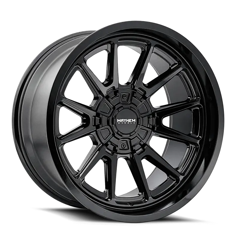 Mayhem 8116 Intrepid 20X10 / 5X127/139.7 Bp / -24Mm Offset / 87Mm Hub Gloss Black Wheel 1