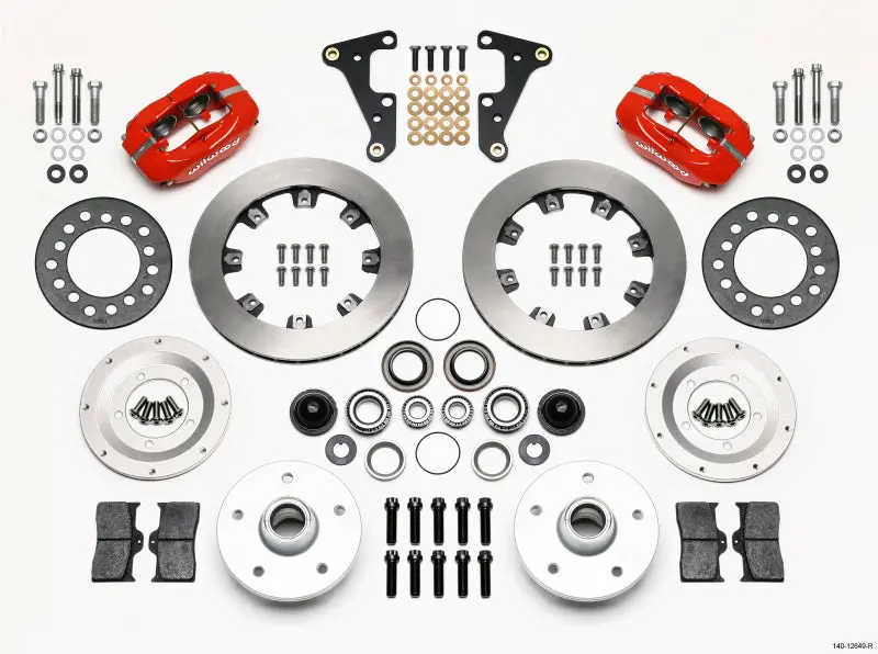 Wilwood Forged Dynalite Front Brake Kit — 11.75In Red Calipers For 1941–1955 Cadillac 1