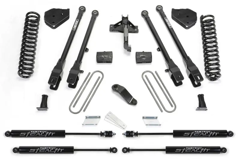 Fabtech 6-Inch 4-Link Lift System With Coilovers And Stealth Shocks For 2019–2020 Ford F-450/F-550 4Wd Diesel 1