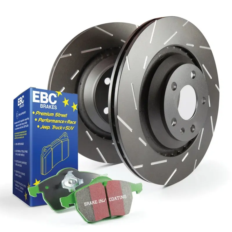 Ebc S2 Brake Kit Featuring Greenstuff Pads And Usr Slotted Rotors 2