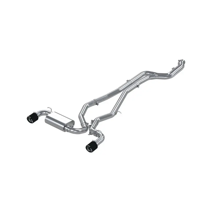 Mbrp T304 Stainless Steel Cat-Back Exhaust With Dual Carbon Fiber Tips For 2020+ Toyota Supra 3.0L 1
