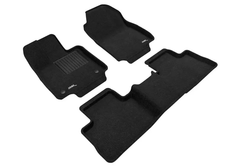 3D Maxpider Elegant Floor Liners – Custom Fit For 2019–2022 Toyota Rav4 (Gasoline Models), Black R1/R2 Design 1