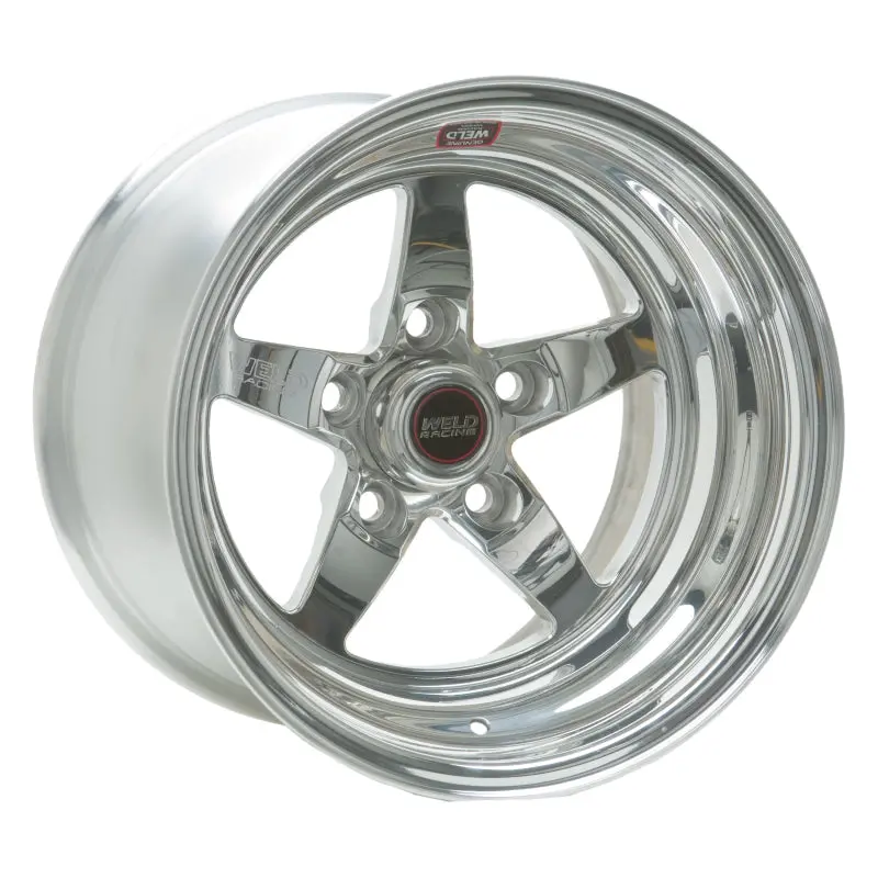 Weld Racing S71 Polished Aluminum Wheel: 15×10.33", 5×4.75", +4.5" Backspace, Non-Beadlock Design 1
