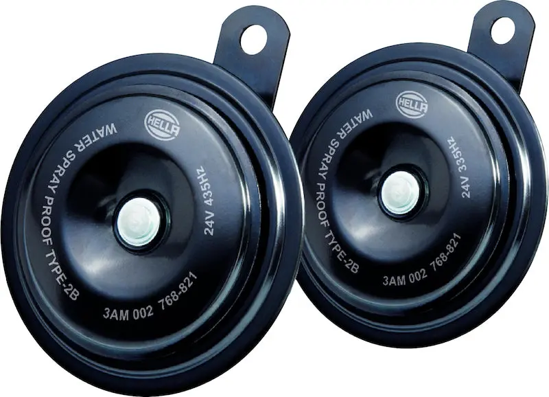 Hella Universal 24V Horn Kit – 92Mm Black Disc Design, Bx Series 1
