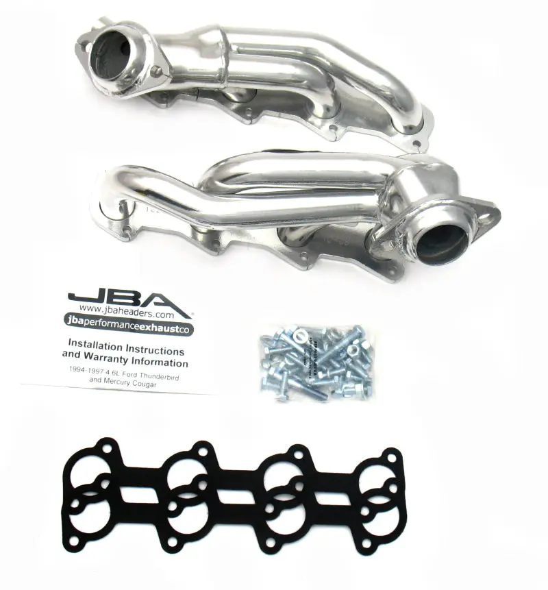 Jba Stainless Steel Header – 1994–1997 Ford Thunderbird 4.6L 2V, 1.5" Primary Tubes, Cat4Ward Silver Finish 2