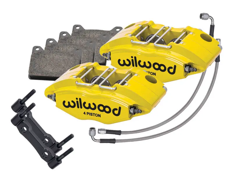Wilwood Powerlite Front Caliper Kit – Yellow Finish, 3" Mounting, For 1969–1974 Porsche 911 1