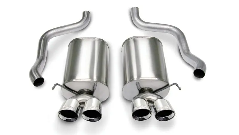 Corsa Polished Sport Axle-Back Exhaust For 2005–2008 Chevrolet Corvette C6 (6.0L V8) 1