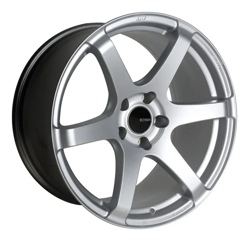 Enkei T6S Lightweight Alloy Wheel — 18X9.5 Inches, 5X112 Bolt Circle, 35Mm Offset, 72.6Mm Center Bore — Matte Silver 1