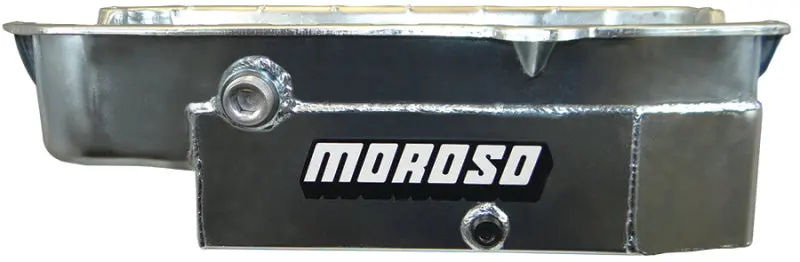 Moroso Pre-80 Chevrolet Small Block (W/1In Inspection Bung) Wet Sump 8Qt 6.5In Steel Oil Pan 1